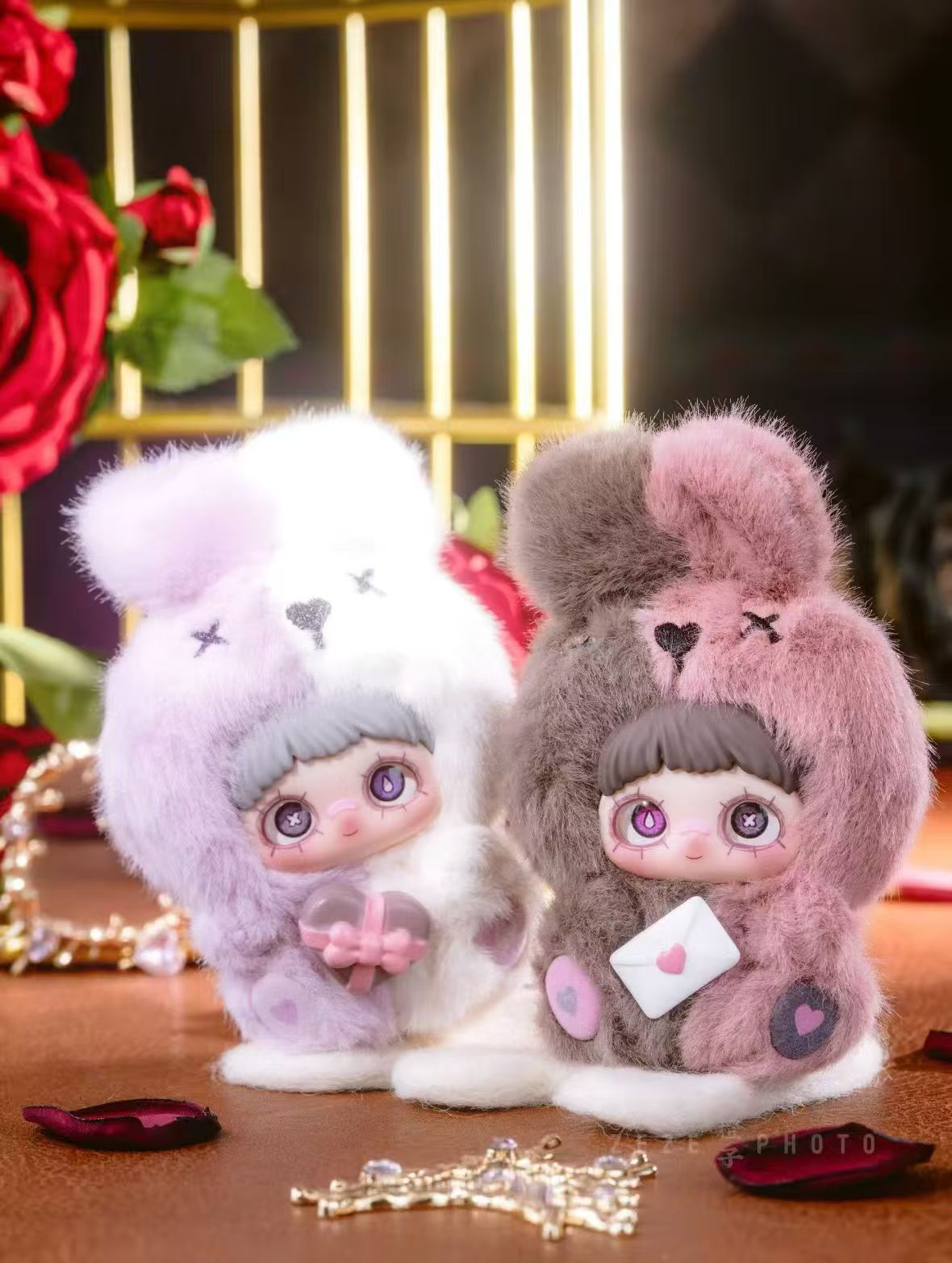 MayMei-May l love you serious plush blind box Cute stuffed Animal Fruits Plush Cute stuffed Animal Fruits Plush, Kawaii Mystery Collectible Toys Cute Soft Animals Charm Birthday Gifts(Cute Bunny Series)